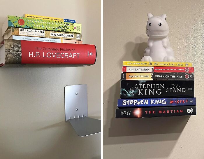 Turn Your Wall Into A Magic Floating Library With The Umbra Conceal Bookshelves