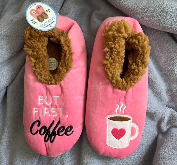 Step Into Comfort With 'But First Coffee' Snoozies Slippers For Cozy Mornings!