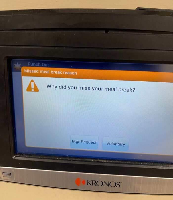 As An ICU Nurse, There Are Only Two Options We Get To Explain Why We Didn’t Receive A Lunch Break. There’s No Option For "Short-Staffed" Or "My Patient Was Dying"