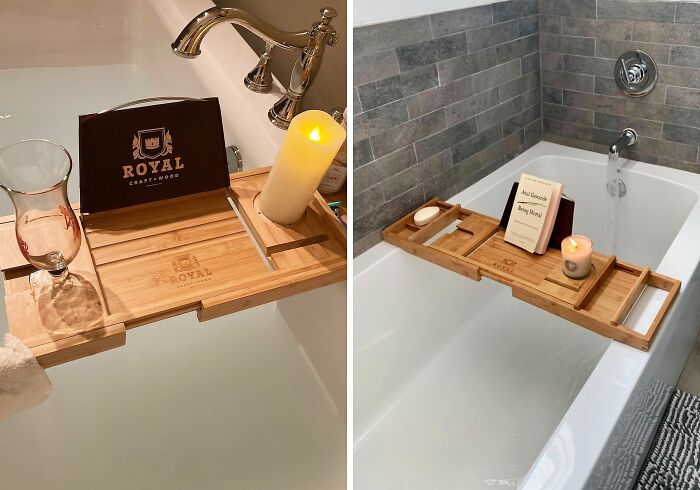 Sink Into Your Next Chapter With The Royal Craft Wood Bathtub Tray