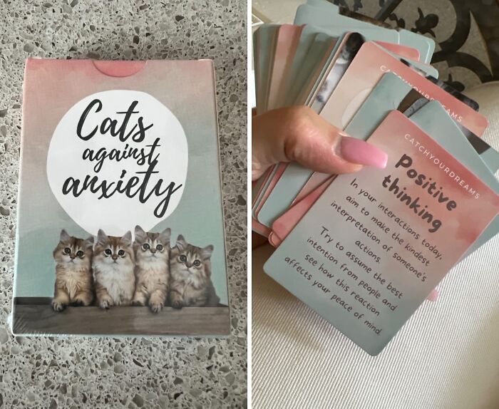 Paws For Peace With Cats Against Anxiety Cards - Meow-Magic Affirmations