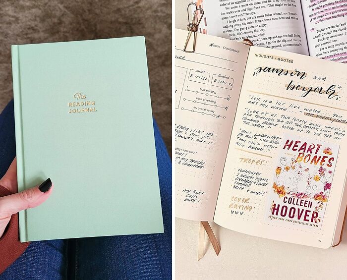 Keep Your Reading Goals On Track With This Stylish Reading Journal - Perfect For Reviewing Every Page You Turned!