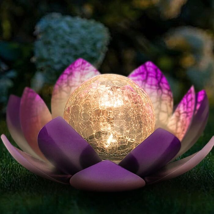 Brighten Your Garden With Purple Lotus Solar Lights: Your Magical Touch For Enchanting Outdoor Spaces