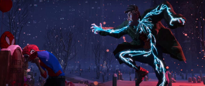 In Spider Man: Into The Spider-Verse, When Miles Morales Electrocutes Peter B. Parker, It Illuminates His Nervous System Instead Of The Usual Cartoon Trope Of His Skeleton. Being Much More Scientifically Accurate