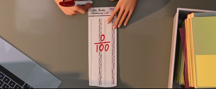 In 'Spider-Man Into The Spiderverse' The Month Written On Miles's Test Paper Is Decembruary