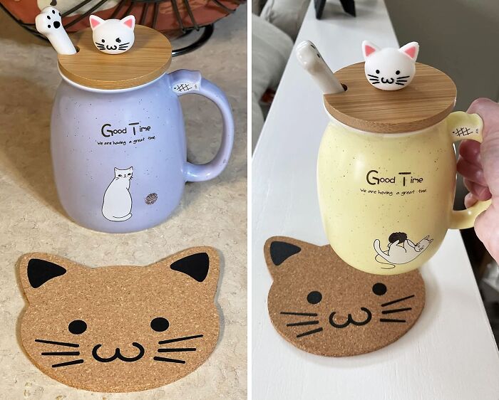 Gift A Smile & A Good Sip With This Cat Mug Set, A Heartwarming Choice For Cat Lovers!