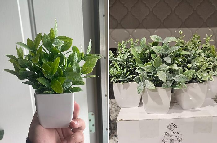 Spruce Up Mom's Space With Mini Artificial Greenery Potted Plants