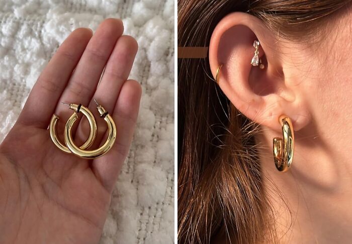  Gold Hoop Earrings - Adorn Mom With Timeless Elegance
