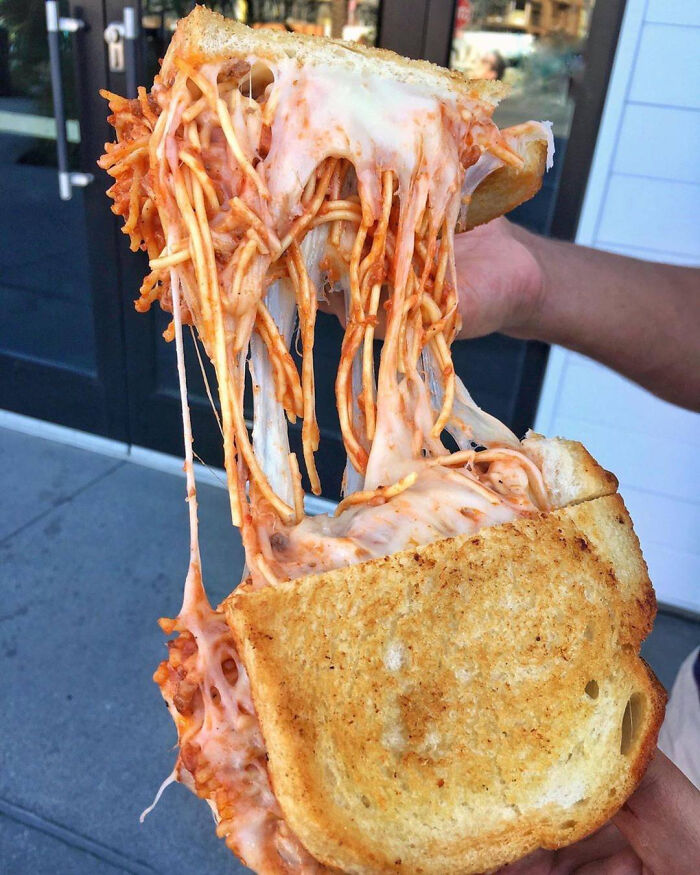 Spaghetti Sandwich Someone Mistakenly Posted On R/Foodp**n