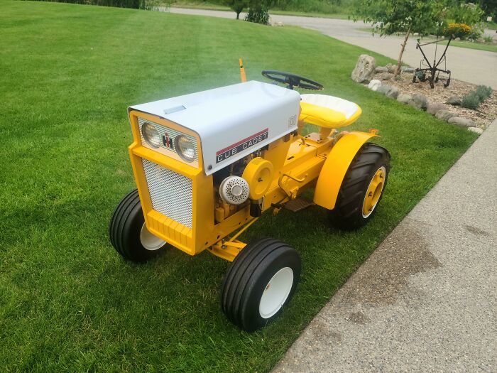 My Grandfather's 1964 Cub Cadet He Purchased New. He Used It Regularly Up Until The Early 2000s. The Family Decided To Get A Full Restoration Done On It. After A Year, It's Ready To Go Another Lifetime