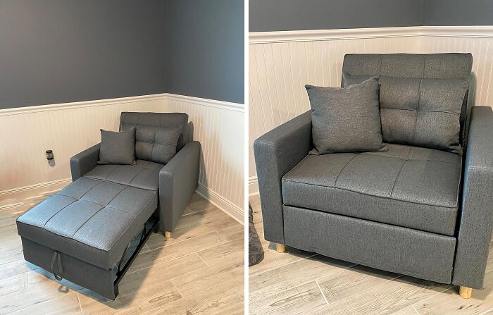 This Convertible Futon Chair Is The Perfect All-In-One Sollution If You Are Short On Space