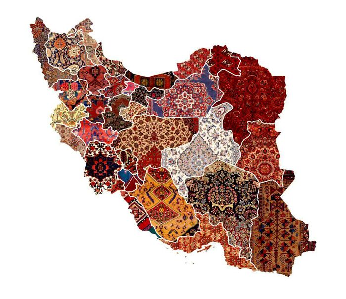 Map Of Regional Rug Patterns Of Iran