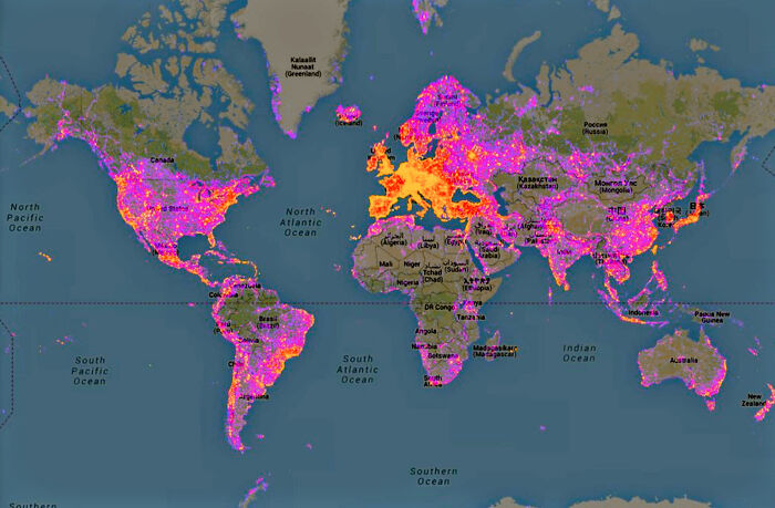 Map Of Most Photographed Places In The World