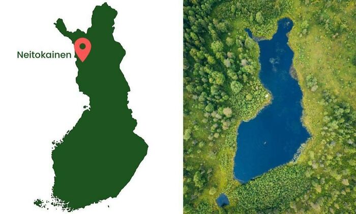 There Is A Lake In Finland, That Looks Like Finland