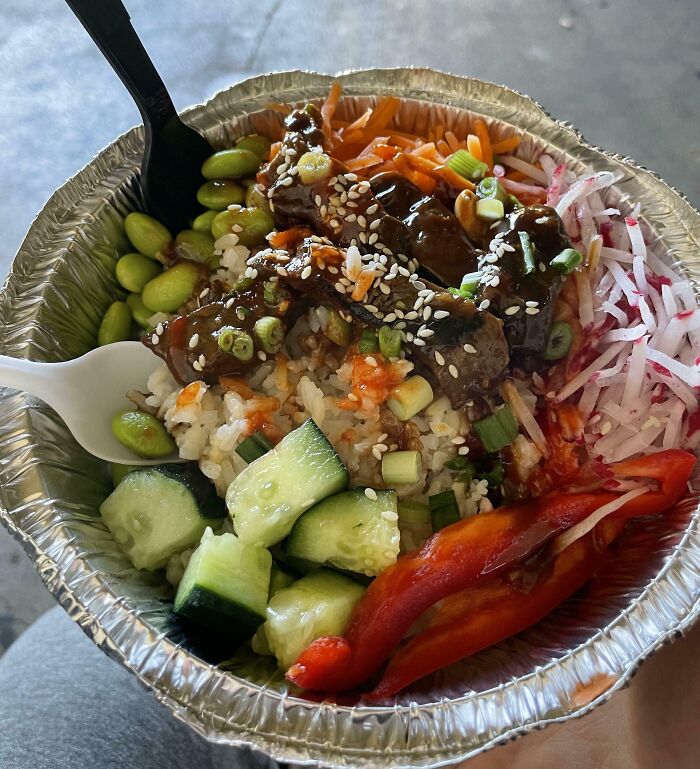 My High School Lunch, A Beef Poke Bowl, California