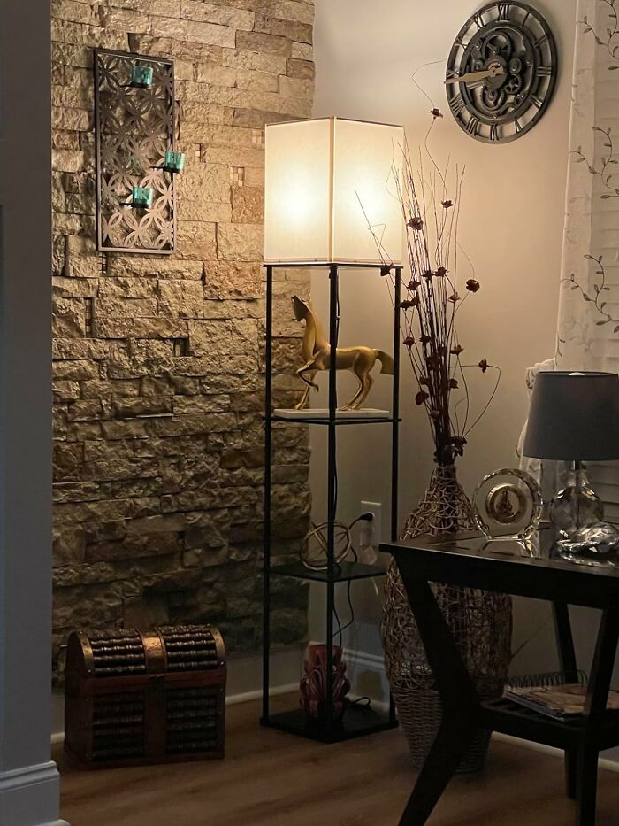 Light Up And Organize Your Space With The Floor Lamp With Shelves: Your Functional Fixture For Stylish Living