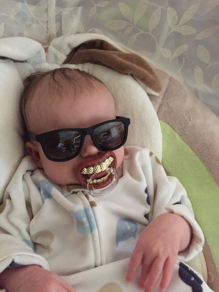Introducing The 'Bling' To Baby Drool, Billy Bob Grillz Pacifier! Because It's High Time That Tots Upgrade Their Grill!