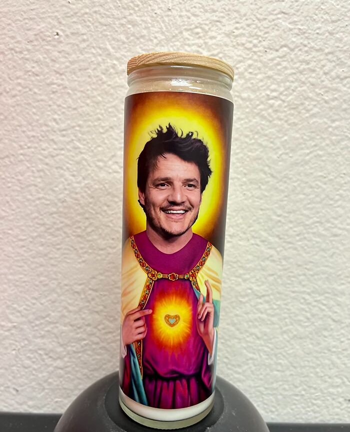  Pedro Pascal Prayer Candle Is Now A Thing! Blessings From The Galaxy, Far, Far Away Are On Their Way