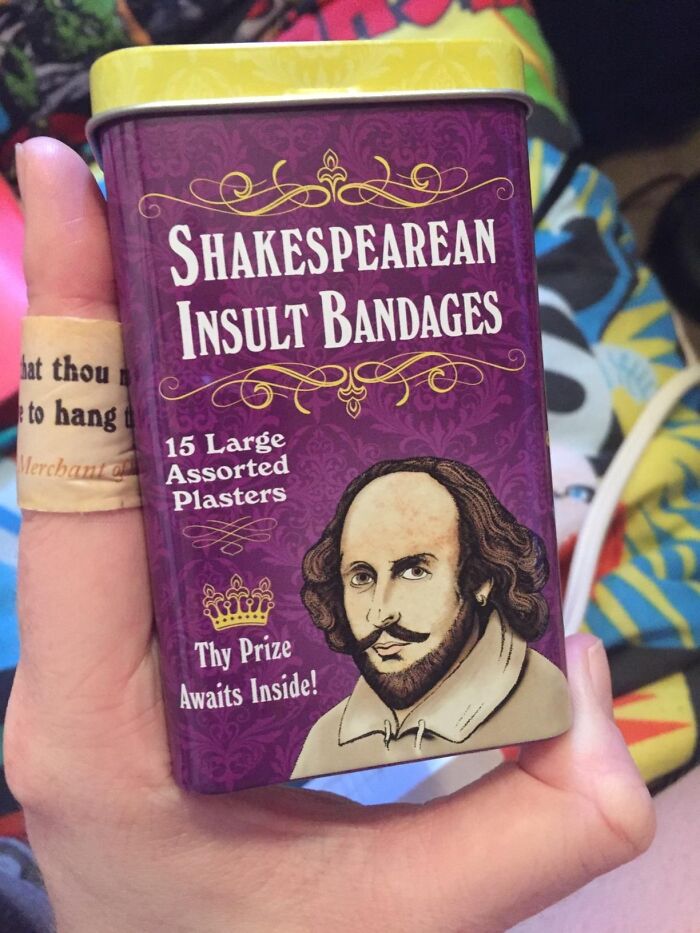 Thou Art Healed! To Bleed, Or Not To Bleed With Shakespearean Insult Bandages, That Is The Question