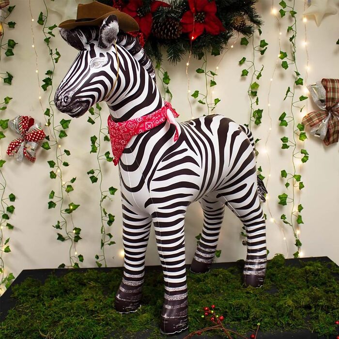 As If Having Real Pets Weren't Quirky Enough, Now You Can Inflate A Zebra - Tall Inflatable Zebra For Your 'Zoo'topia Dreams!