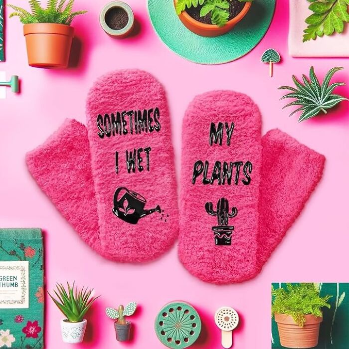Show Off Your Plant Love: 'Sometimes I Wet My Plants' Socks For Green Thumbs