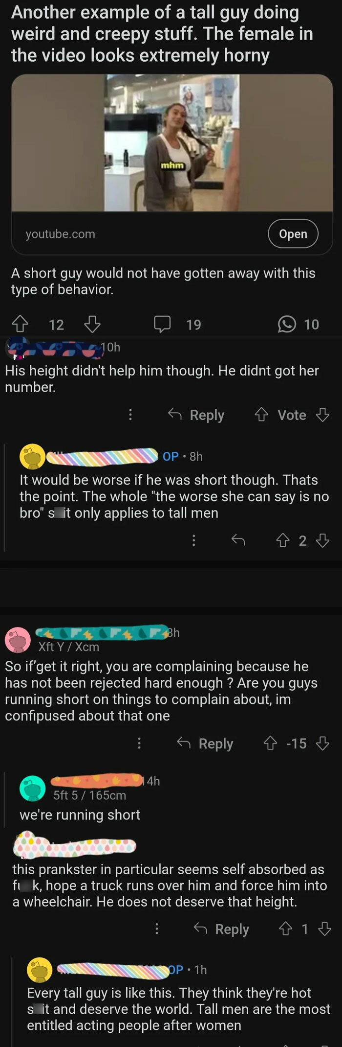 A Very Normal Discussion About "Females" And Tall Men