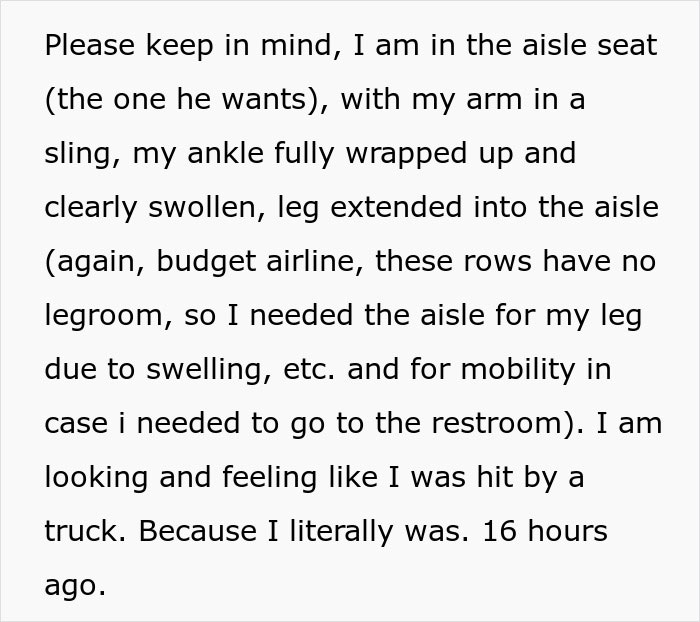 Injured Woman Refuses To Be Bullied Out Of Her Priority Seat By Entitled Dad Injured Woman Refuses To Be Bullied Out Of Her Priority Seat By Entitled Dad