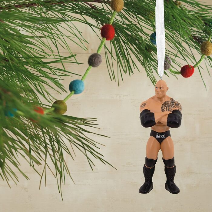 Bring The Smackdown To Your Christmas Decor With Wwe The Rock Christmas Ornament. Ho-Ho-Hold On The Cheers, Folks!