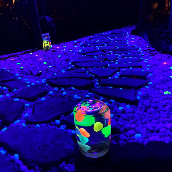 Midnight Magic: Transform Your Yard With Glowing Fish Tank Pebbles!