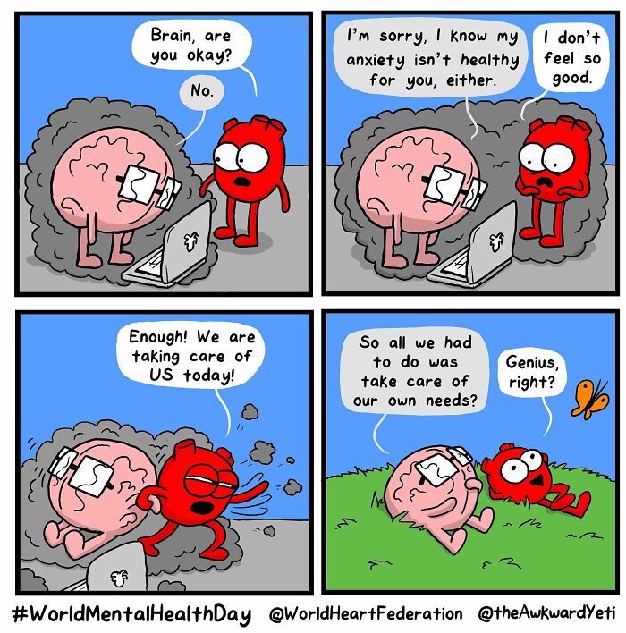 Battle Royale: The Hilarious Showdown Between Heart And Brain In Comic Form (New Pics)