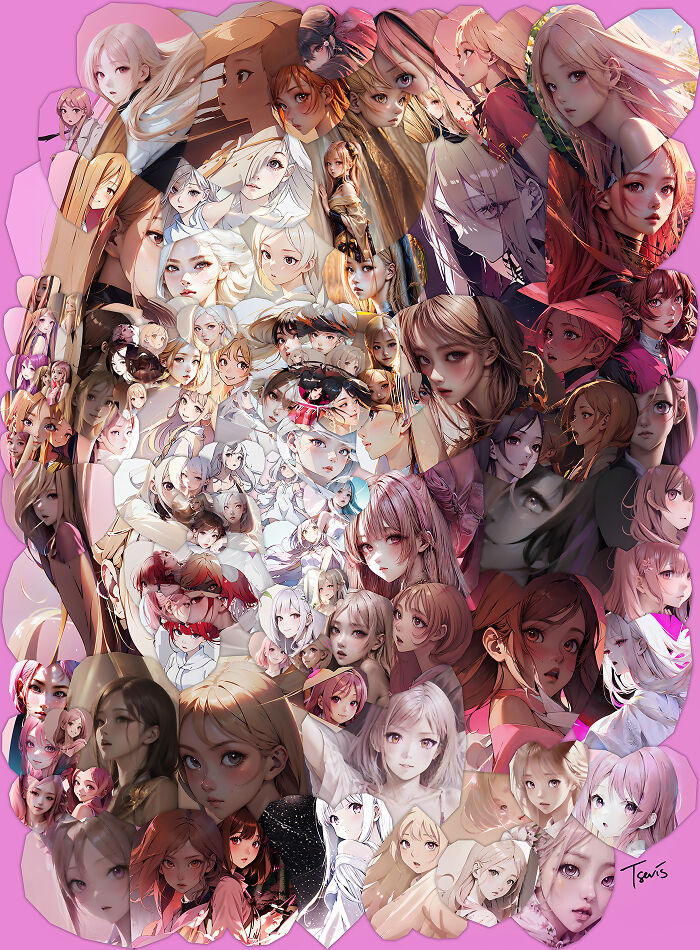Anime Harmony: A Mosaic Ode To Rosé