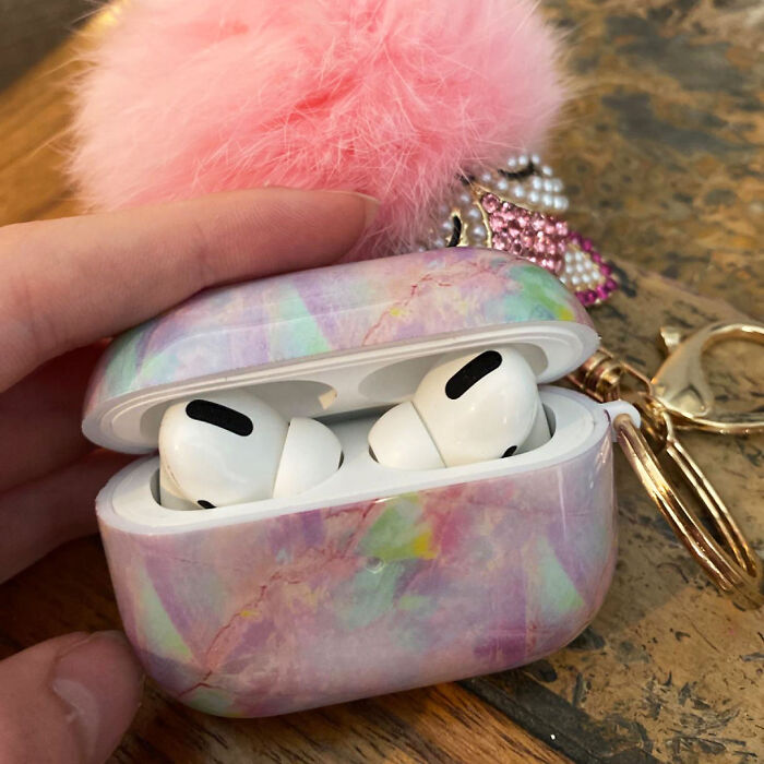 Lose The Bridesmaid Dress, Not The AirPods, With Cute Marble Design Protective AirPods Pro Case 