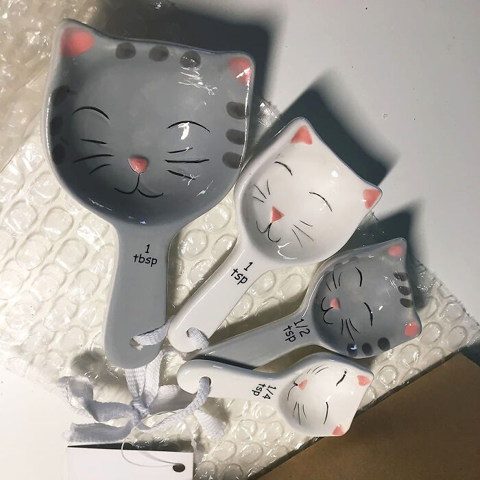 Bake The Purr-Fect Cookie With These Adorable Cat Ceramic Measuring Spoons!