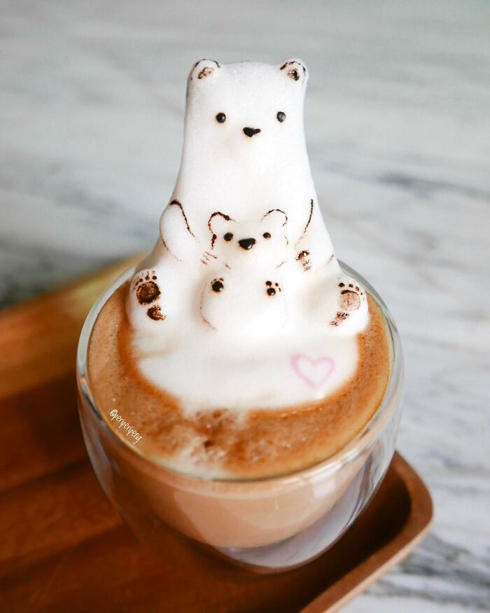 Coffee Foam Creations By Daphne Tan