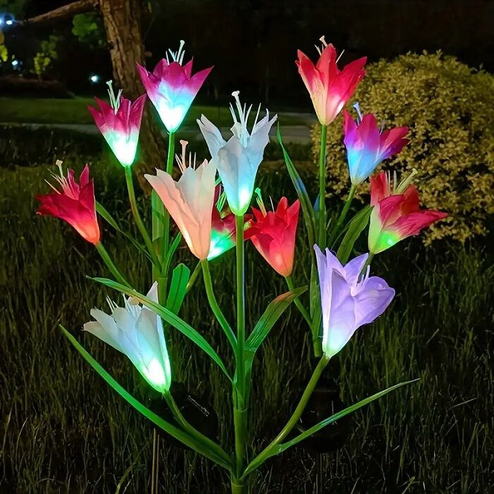 Transform Your Yard Into A Colorful Oasis With Solar Flower Lights