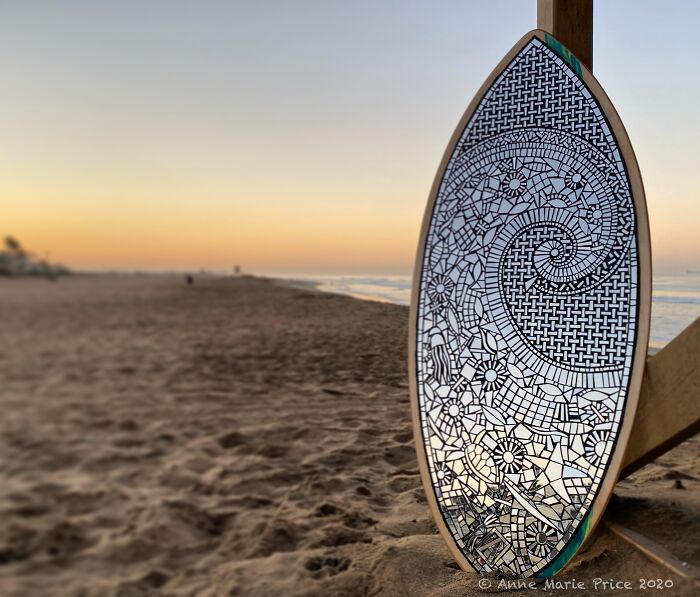 I Am A Mosaic Artist And I Create Contemporary Mosaic Surfboards (24 Pics)