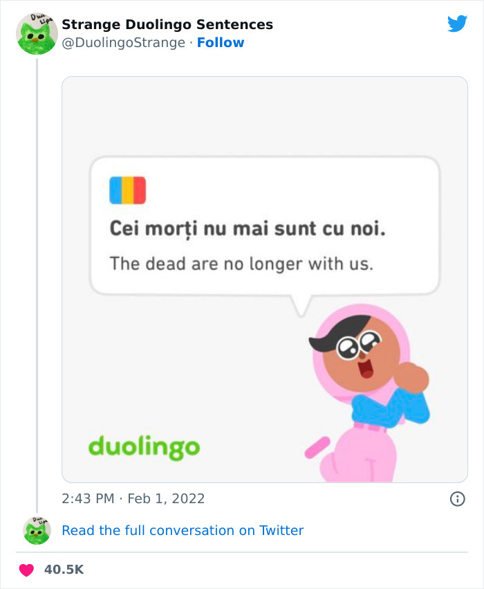 21 Strangest Duolingo Sentences That I Found On This Twitter Page