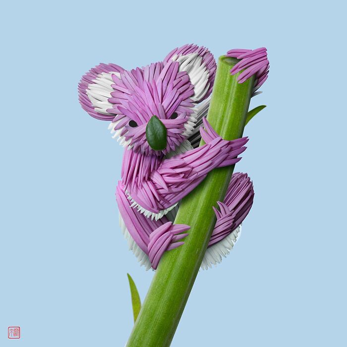 Nature's Palette: Raku Inoue's Delightful Animal Portraits Blossom With Creativity (New Pics)