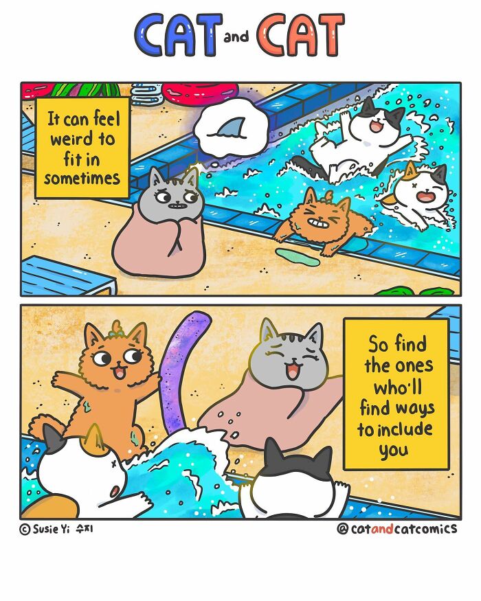 Cat & Cat Comics By Susie Yi