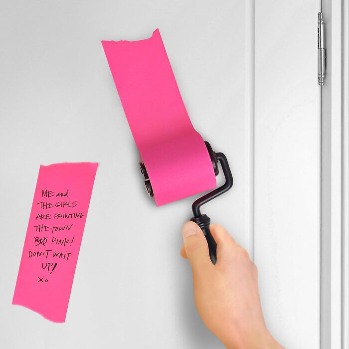 Unleash The Artist In You With This Pink Sticky Note Roll For A Creative Vibe In The Workspace!