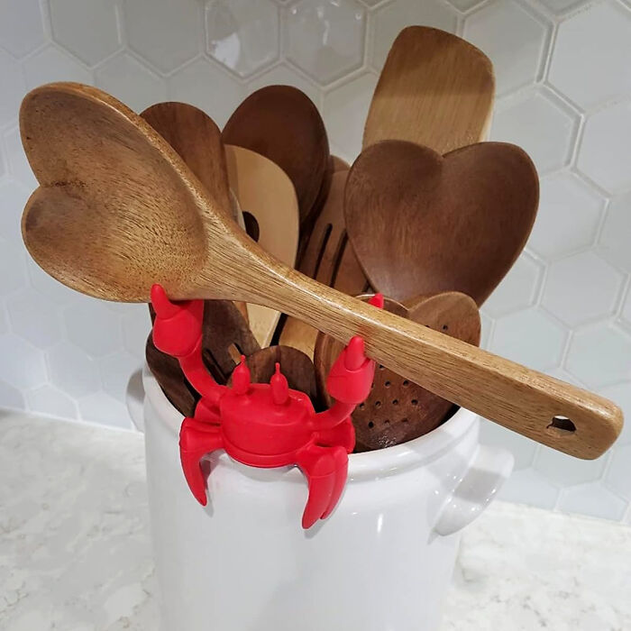 Crab-Tivated Cooking: Meet Red, The Silicone, Heat-Resistant Utensil Holder