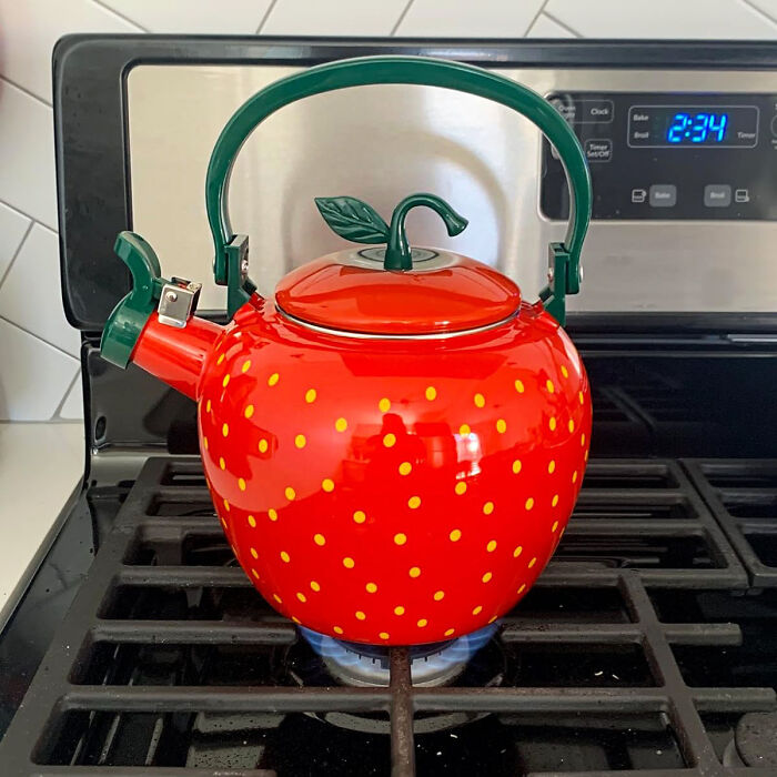 Strawberry Fields Forever On Your Stovetop With This Whistling Kettle