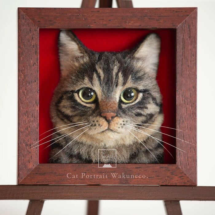 Hyper-Realistic 3D Cat Portraits From Felted Wool