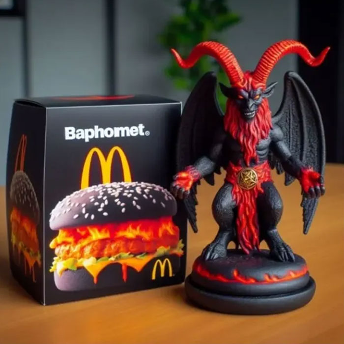 “That’s Insane”: McDonald’s Customers Fume Over Viral Satanic Happy Meals With Baphomet Toys