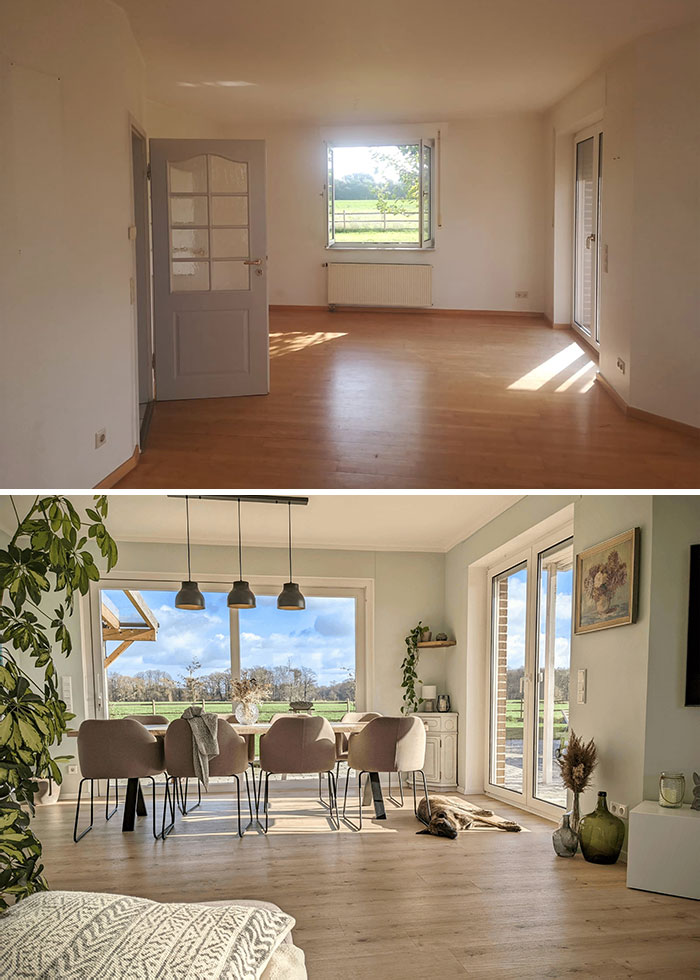 Before And After Living And Dining Room