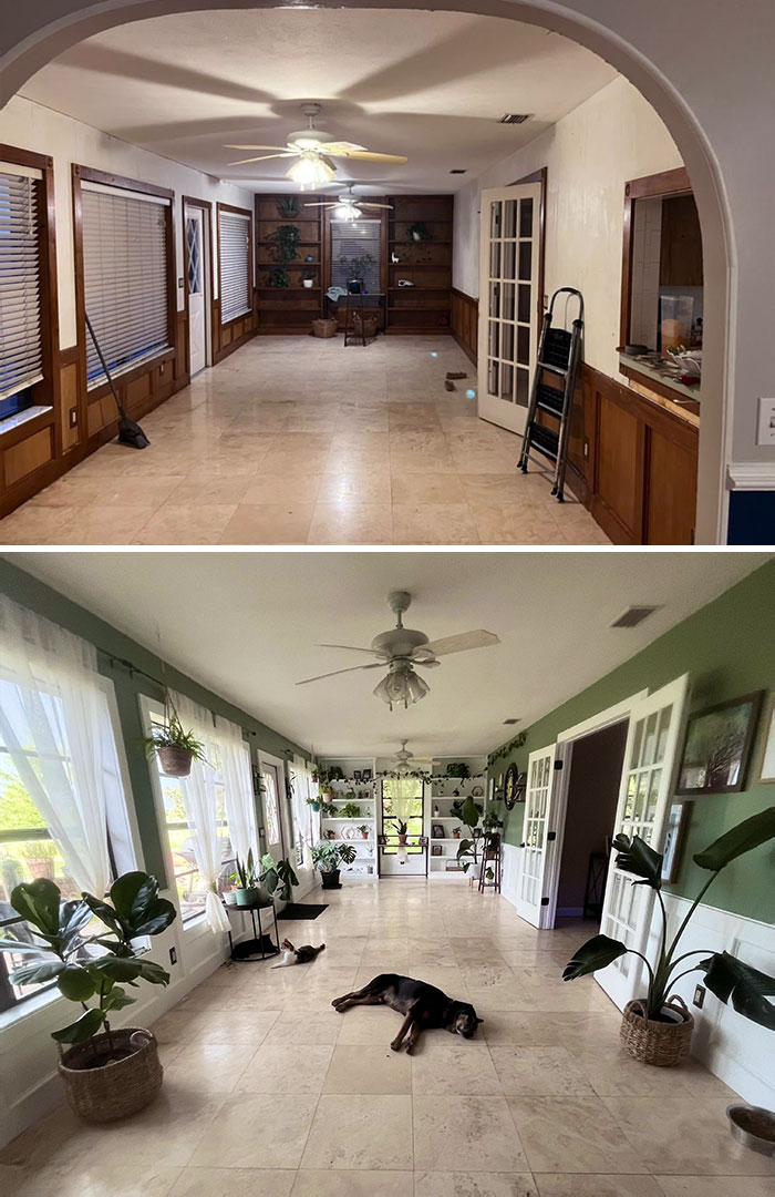 Before And After Of Our Florida Sunroom
