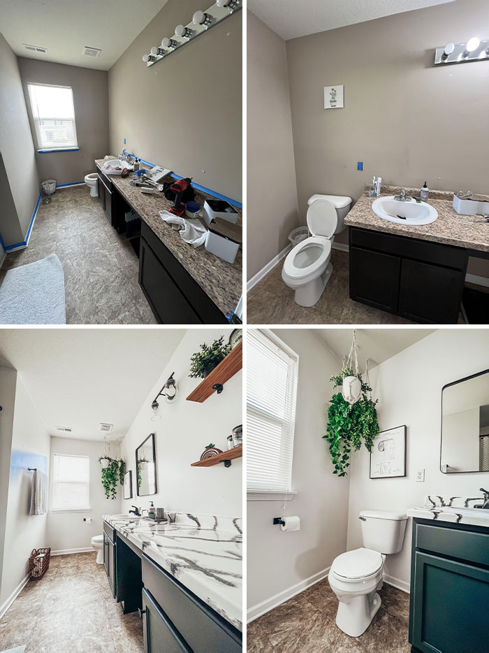 Bathroom Glow-Up Before/After 