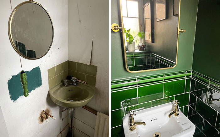  A Simple Before And After Of Our Downstairs Loo Sink Area