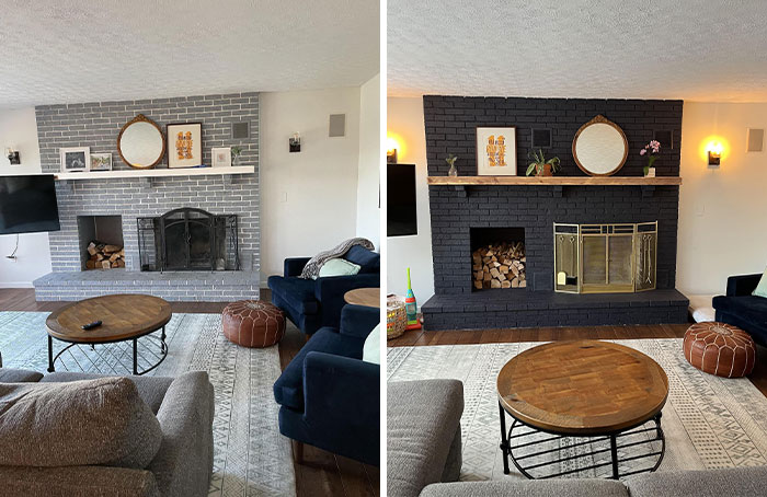 Before And After Fireplace Makeover