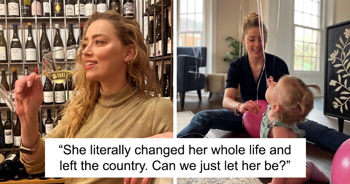 Amber Heard Poses With Champagne Glass In Rare Photo Following Move And Name Change